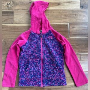 The North Face Kids Pink and Purple Fleece Hoodie